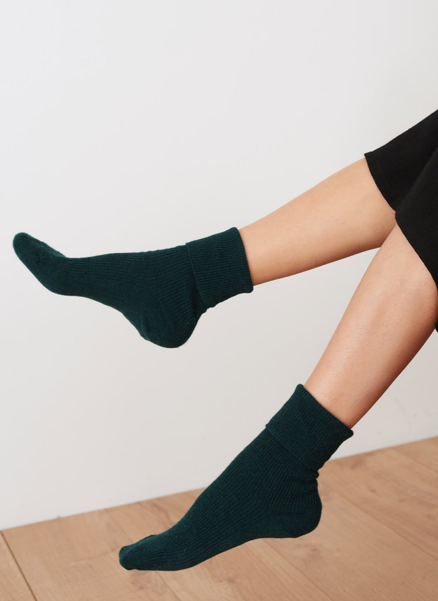 Brora Womens Socks Green GOOFASH