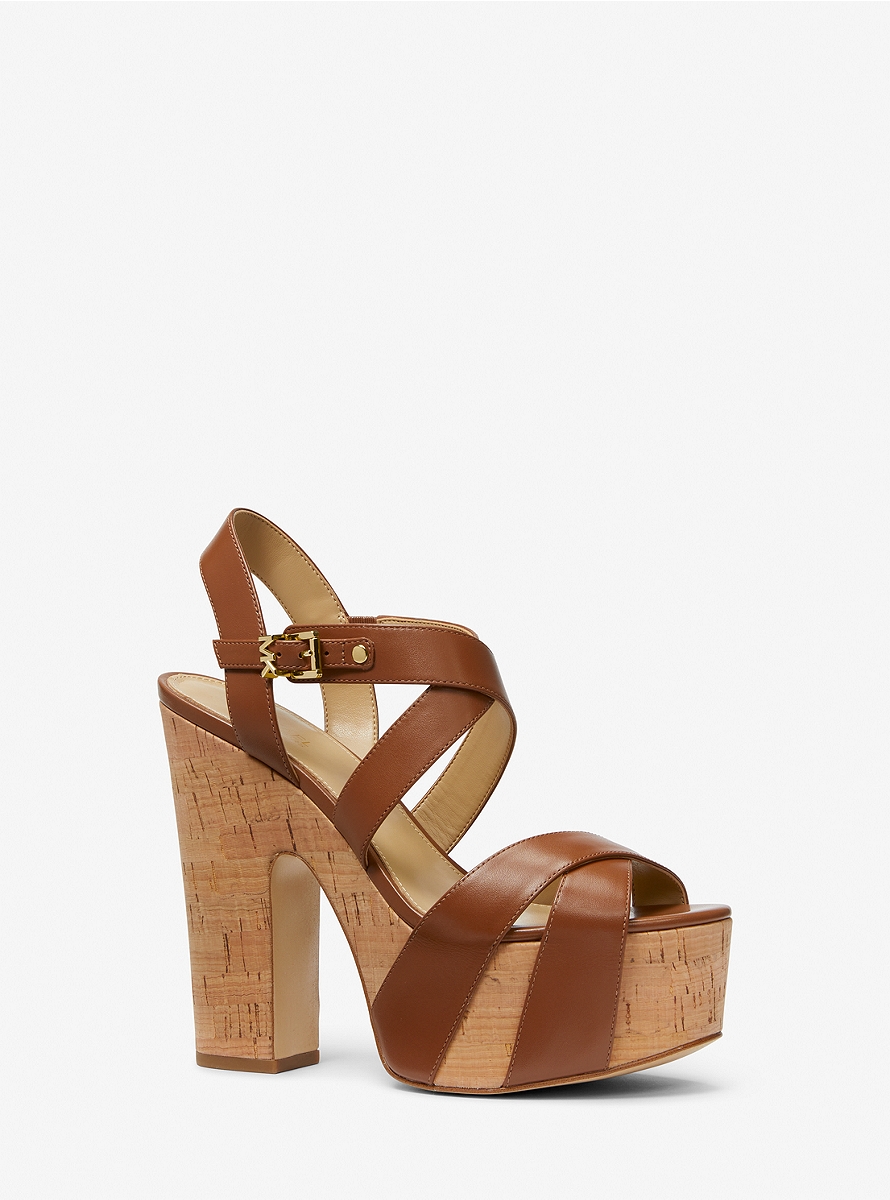 Brown - Ladies Platform Sandals - Michael Kors GOOFASH