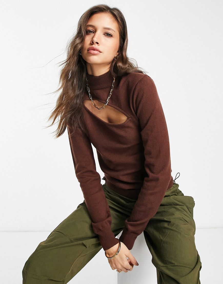 Brown Long Sleeve Top for Woman by Asos GOOFASH