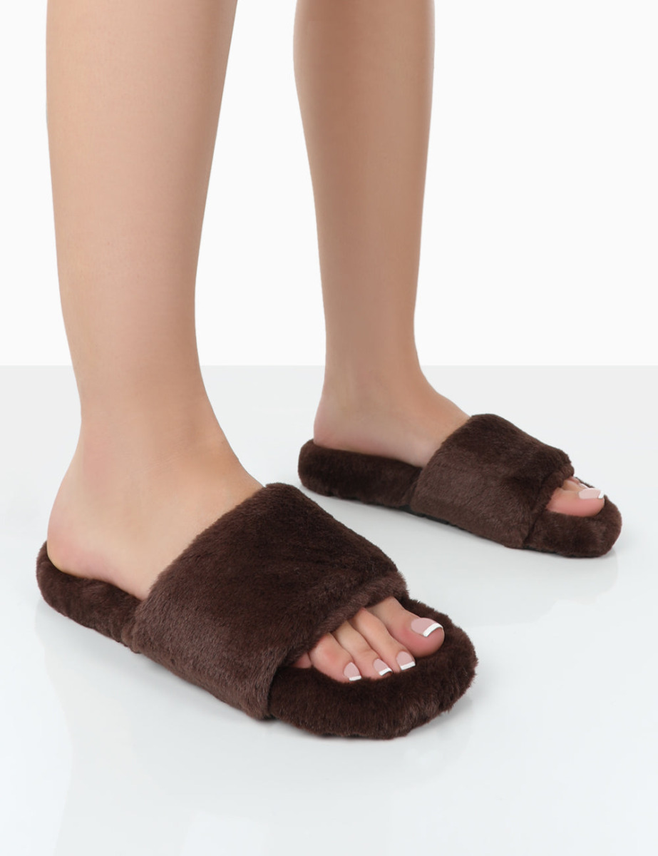 Brown Slippers for Women by Public Desire GOOFASH