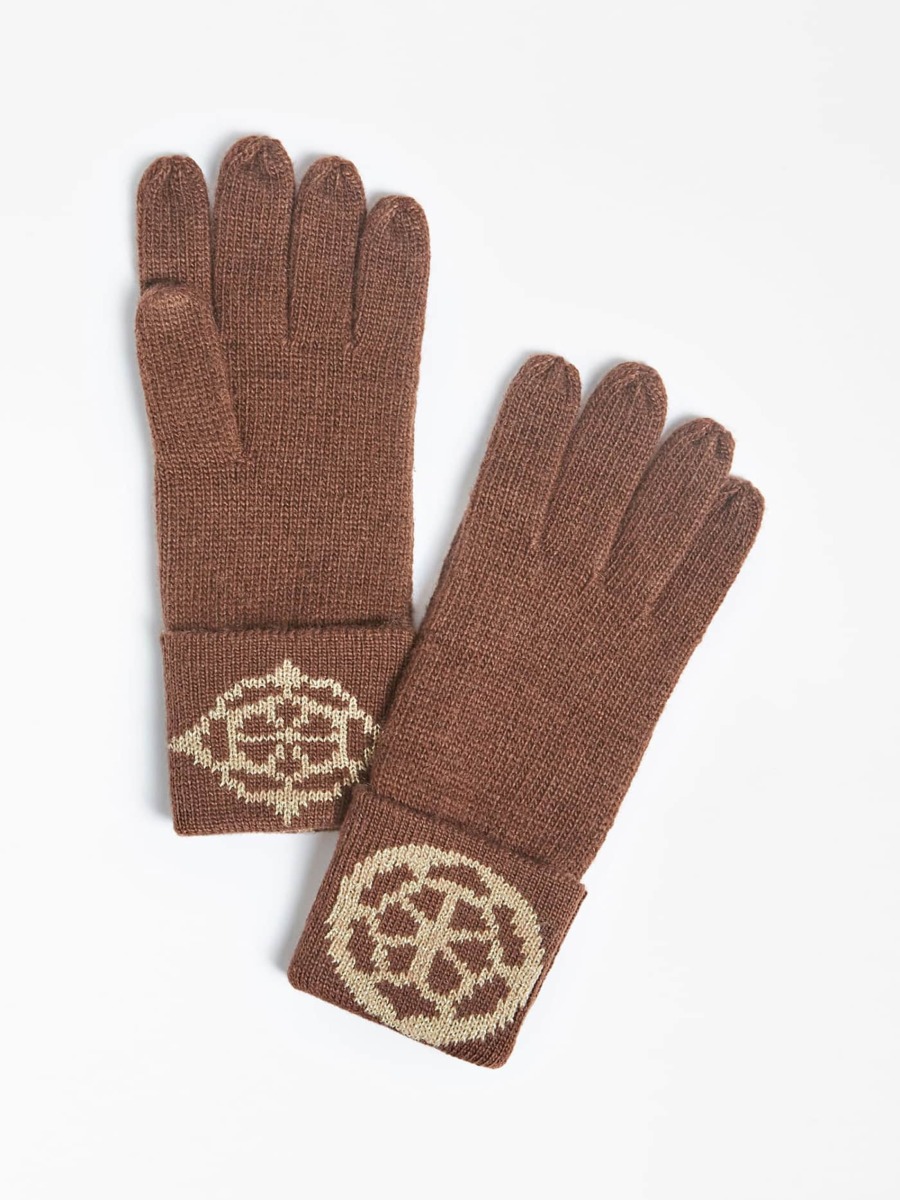 Brown Womens Gloves - Guess GOOFASH