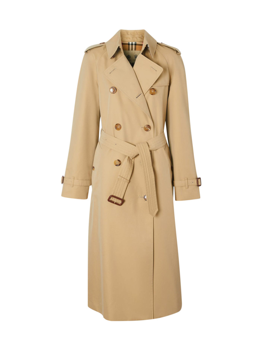 Burberry Ivory Trench Coat for Woman from Suitnegozi GOOFASH