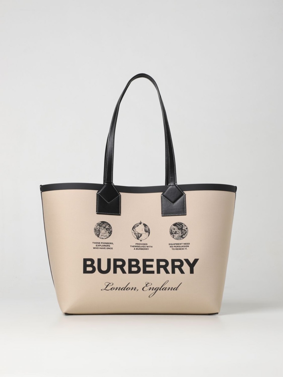 Burberry - Woman Tote Bag in Beige from Giglio GOOFASH