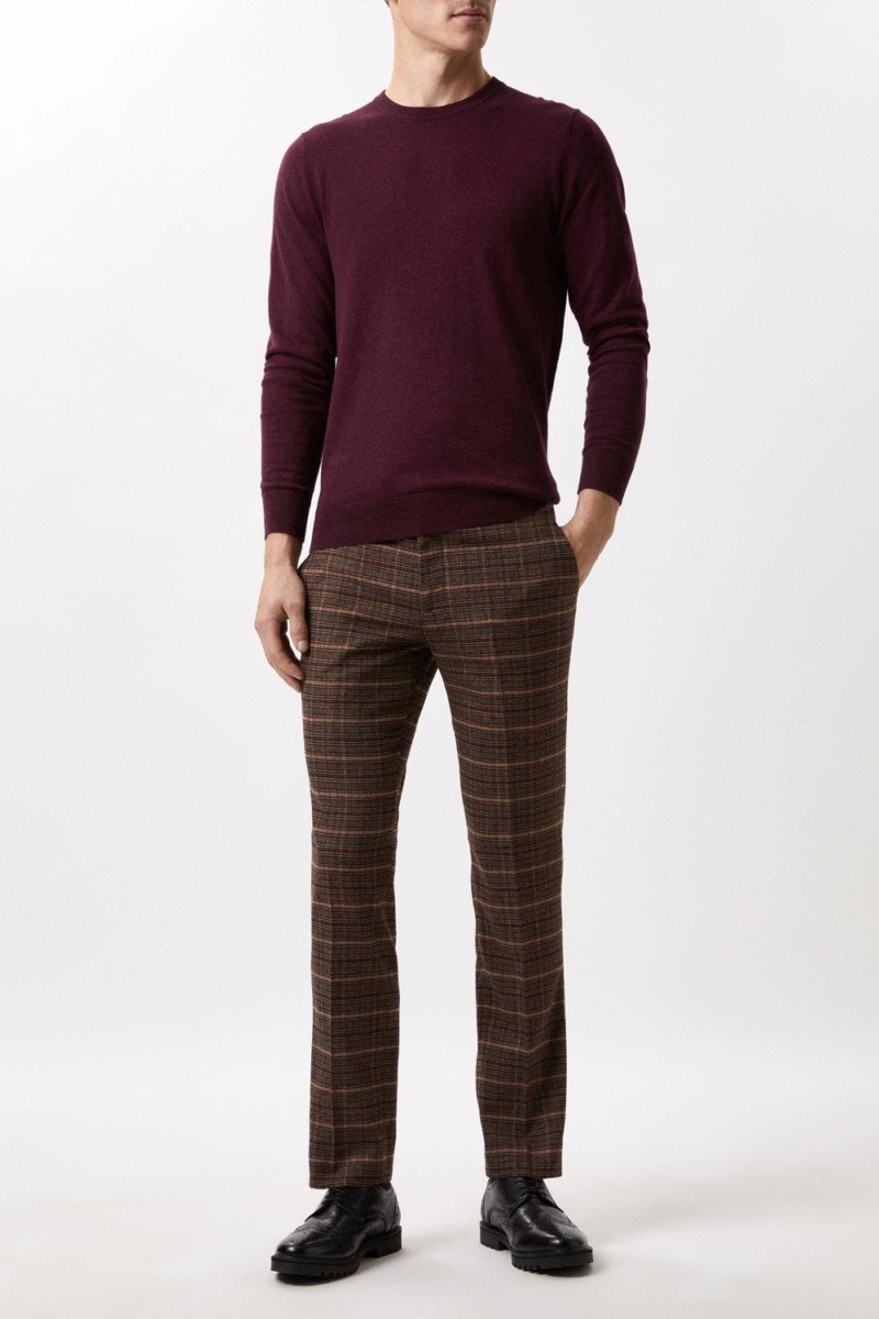 Burton - Suit Trousers Brown Man GOOFASH