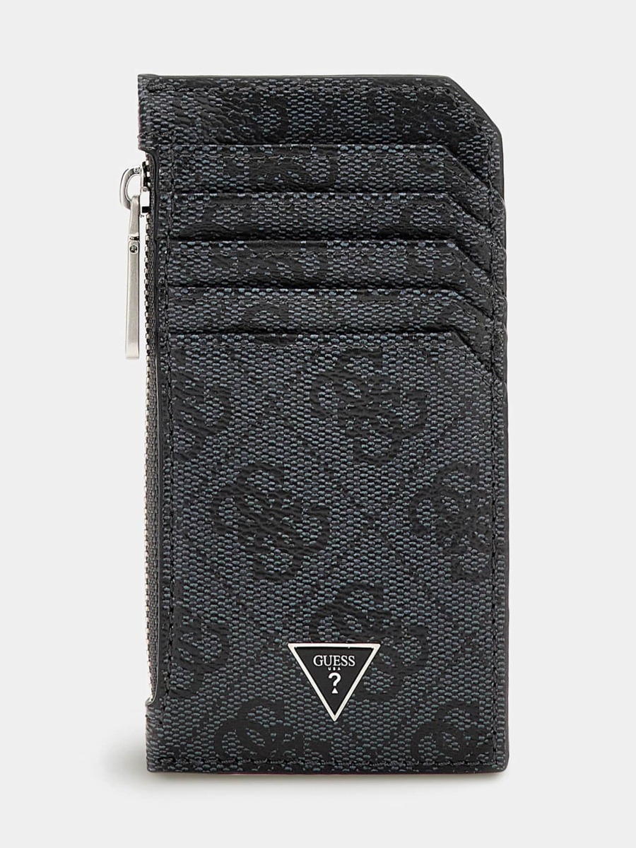 Card Holder in Black by Guess GOOFASH