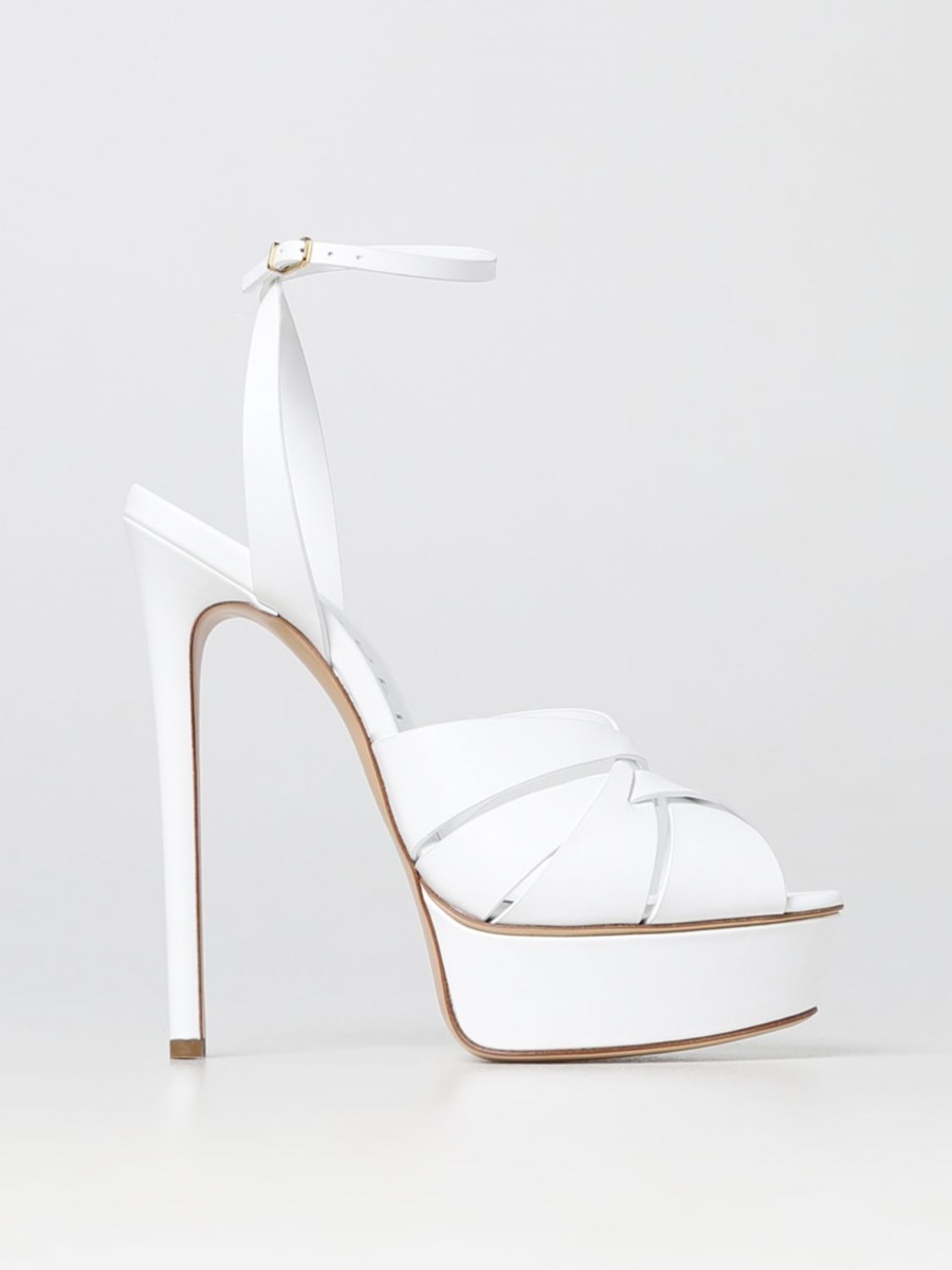 Casadei - Woman Heeled Sandals White from Giglio GOOFASH