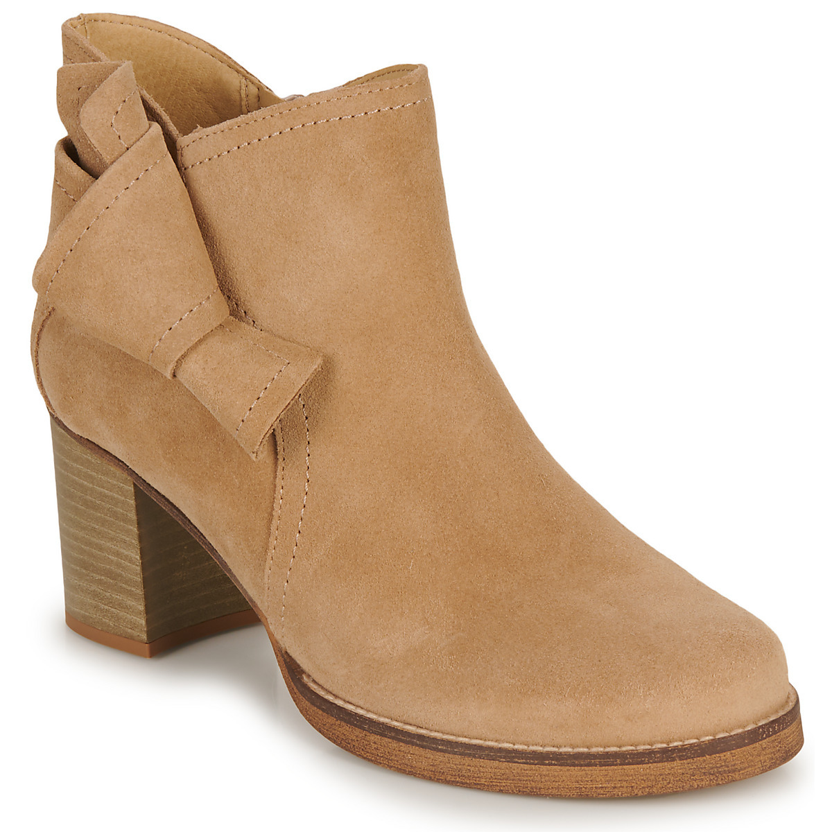 Casualtitude Women Beige Ankle Boots by Spartoo GOOFASH