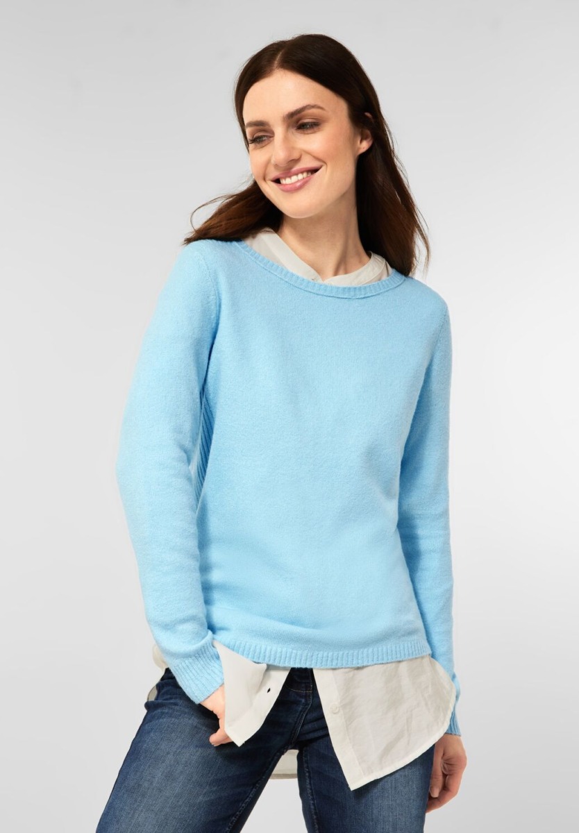 Cecil Blue Cosy Pullover Woman Womens SWEATERS GOOFASH