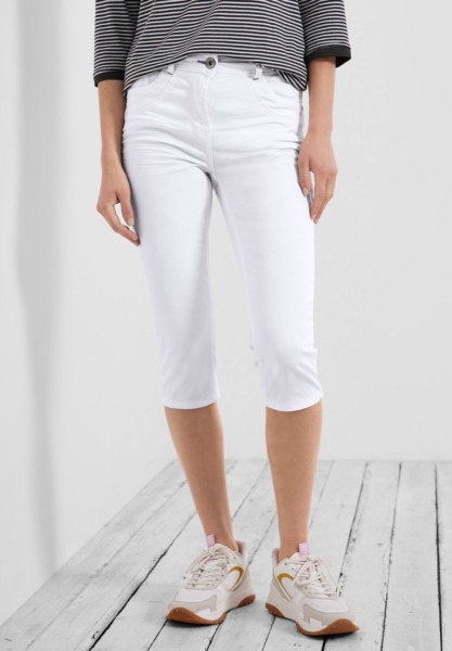 Cecil White Capri Slim Fit Jeans Women Womens JEANS GOOFASH