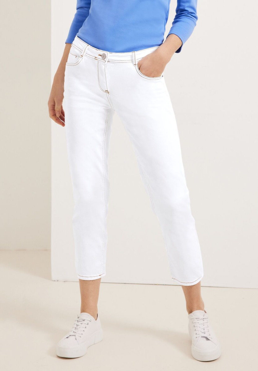 Cecil - White Woman Jeans Womens JEANS GOOFASH