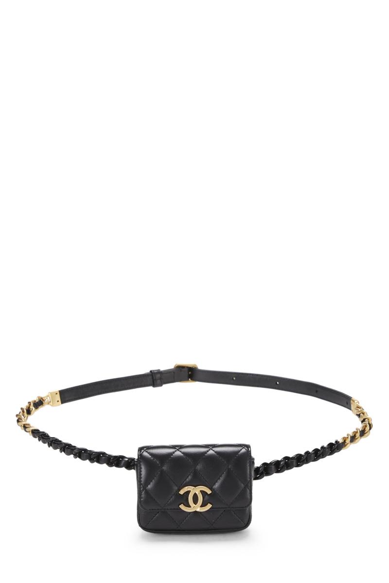 Chanel Belt Bag Black WGACA Ladies GOOFASH