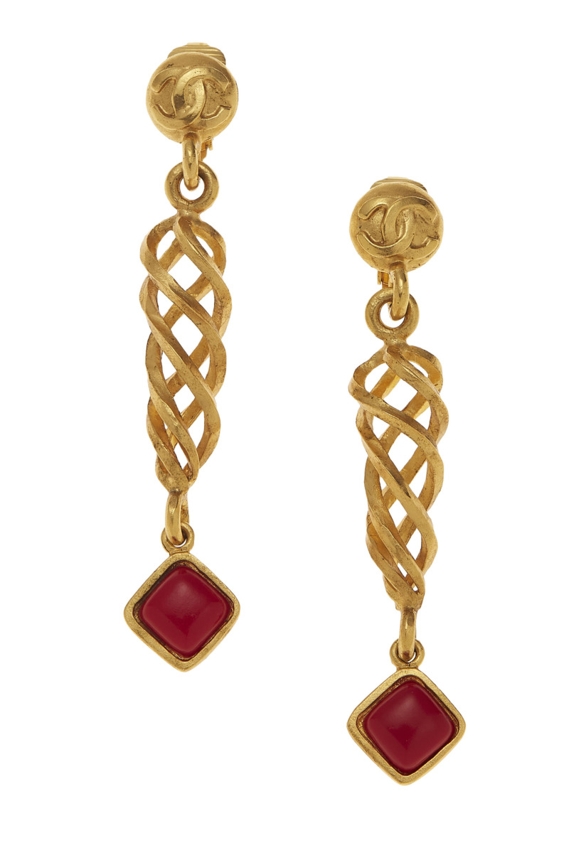 Chanel Earrings in Red for Woman from WGACA GOOFASH