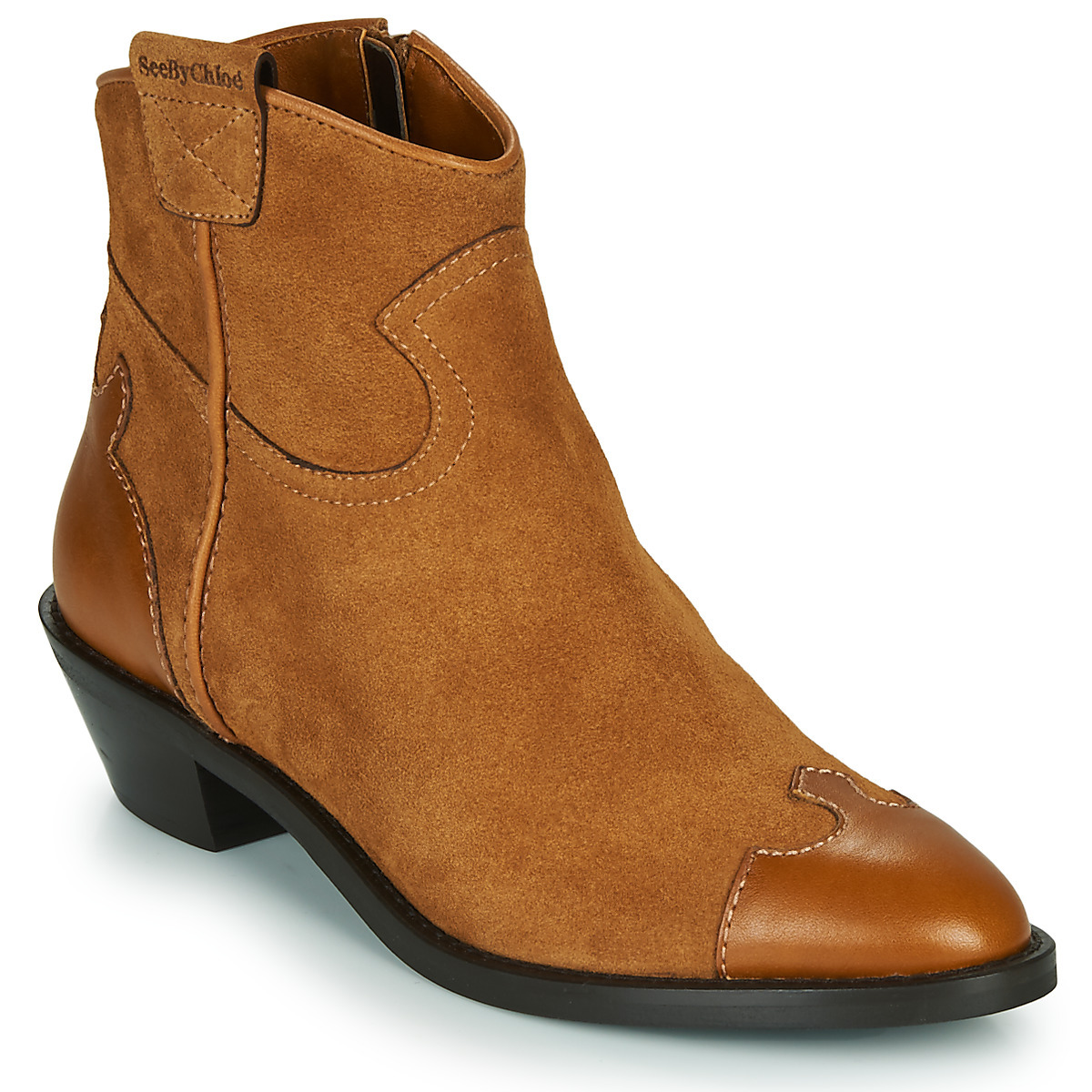 Chloé - Ankle Boots Brown - Spartoo - Woman GOOFASH
