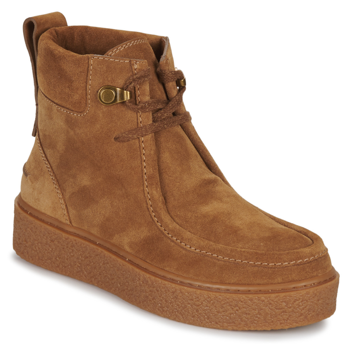 Chloé Ladies Ankle Boots in Brown from Spartoo GOOFASH