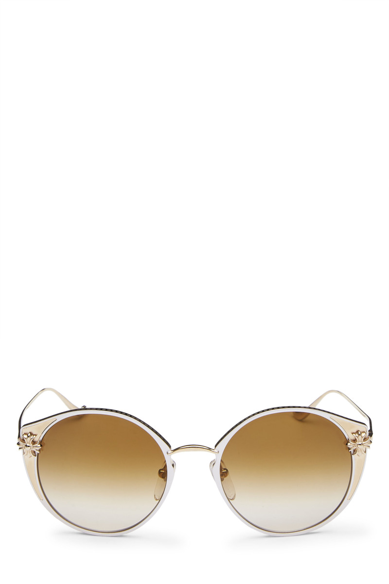 Chrome Hearts Womens Sunglasses Gold by WGACA GOOFASH