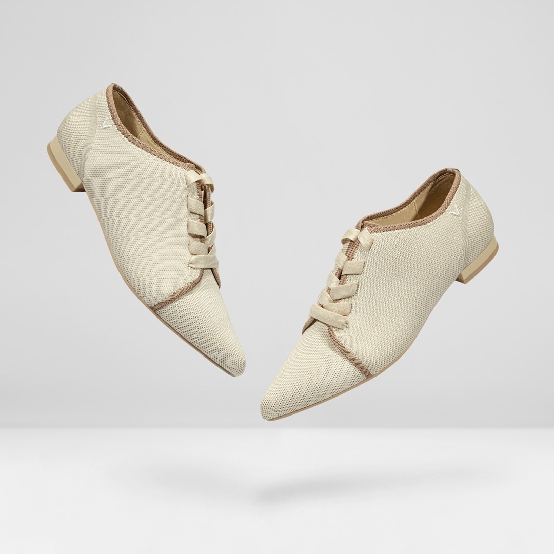 Cream Oxford Shoes Vivaia GOOFASH