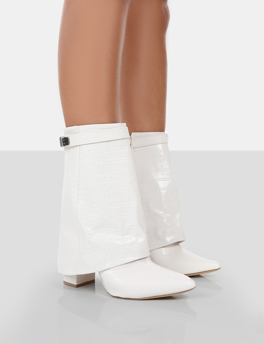 Cream Woman Ankle Boots - Public Desire GOOFASH