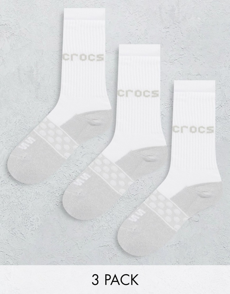Crocs - Womens Socks White by Asos GOOFASH
