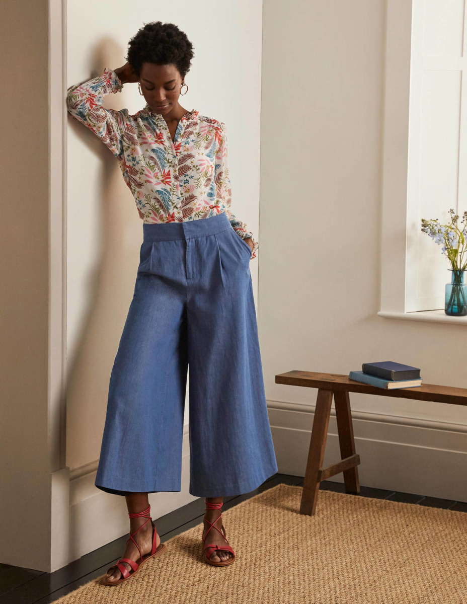 Culotte in Blue at Boden GOOFASH
