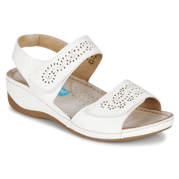 Damart - Women's Sandals White - Spartoo GOOFASH