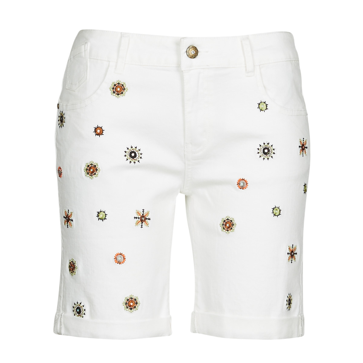Desigual - White Shorts for Women at Spartoo GOOFASH