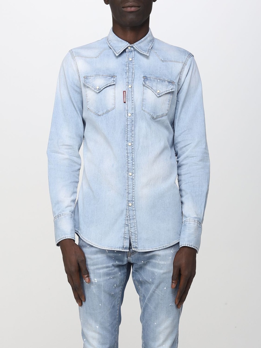 Dsquared2 - Blue Gents Shirt - Giglio GOOFASH