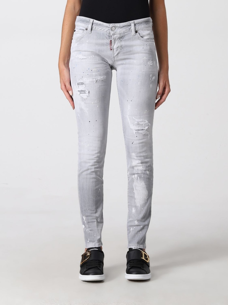 Dsquared2 Jeans Grey for Woman by Giglio GOOFASH