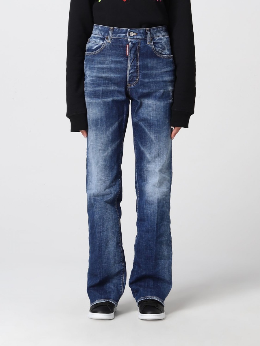 Dsquared2 - Woman High Waist Jeans Blue - Giglio GOOFASH