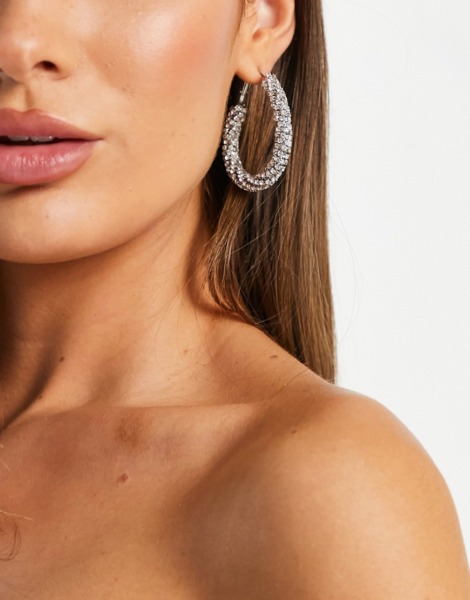 Earrings Silver - Lady - Asos GOOFASH