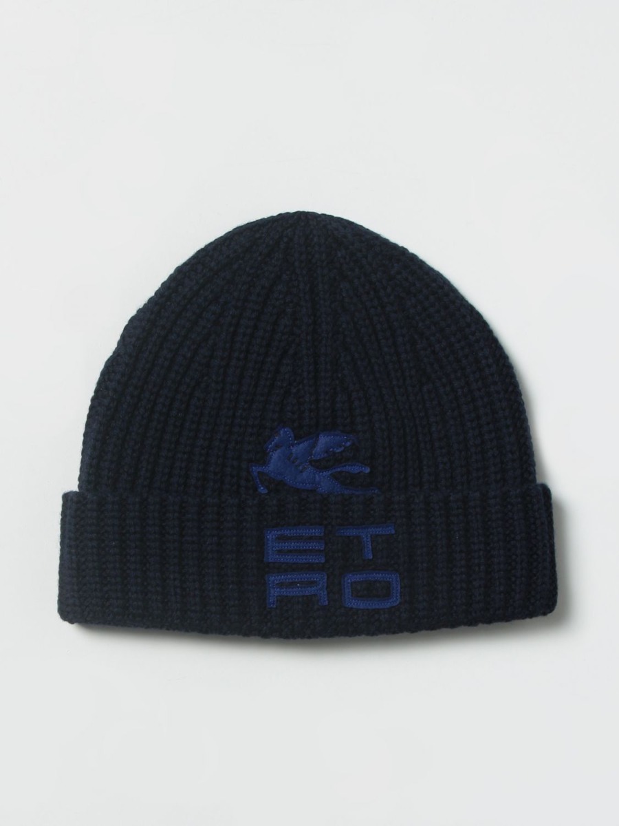 Etro Men's Hat Blue Giglio GOOFASH