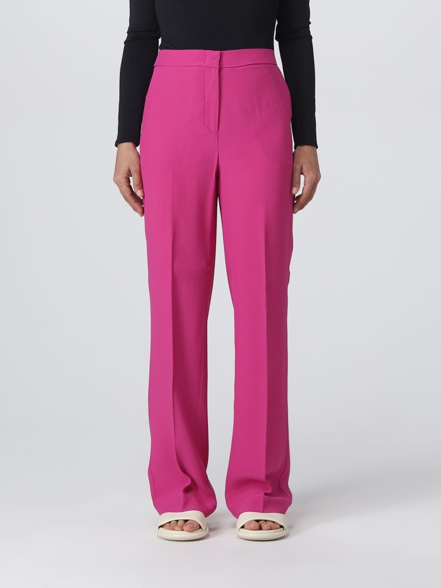 Federica Tosi Ladies Trousers Pink at Giglio GOOFASH