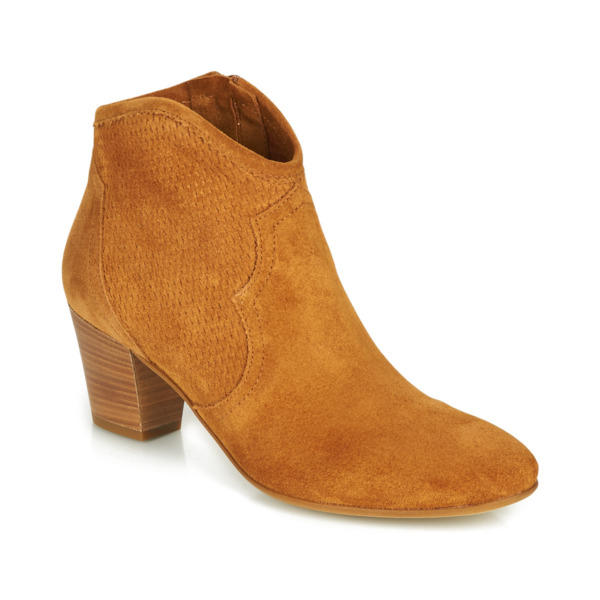 Fericelli Woman Ankle Boots in Brown from Spartoo GOOFASH
