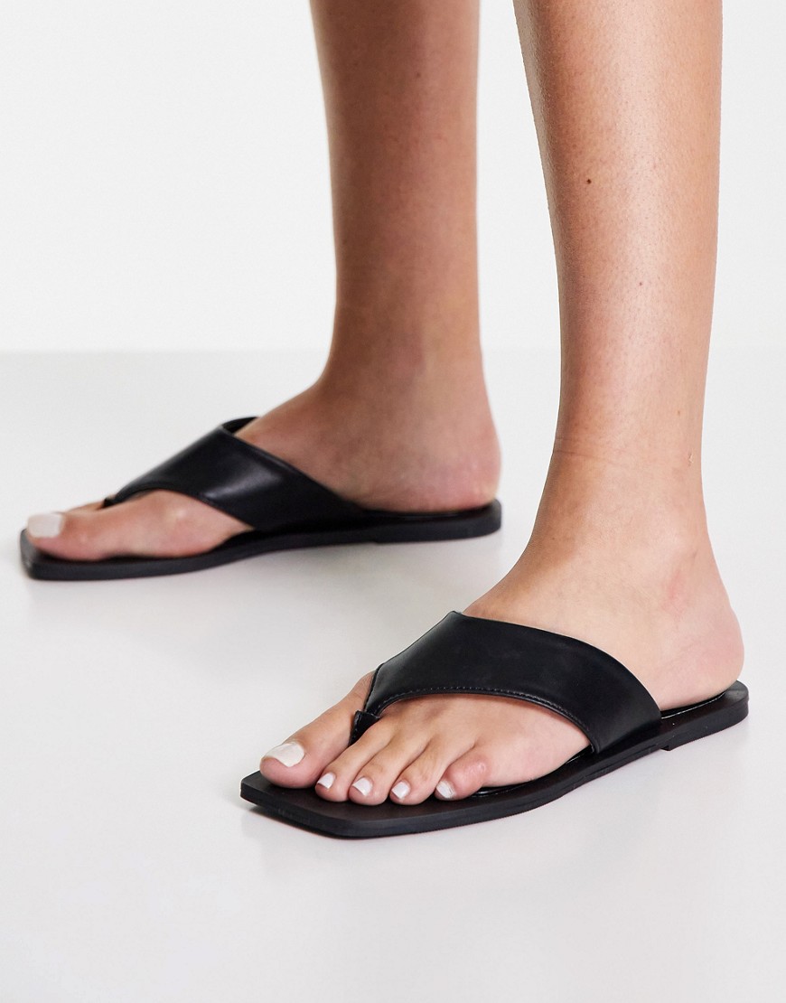 Flat Sandals Black by Asos GOOFASH