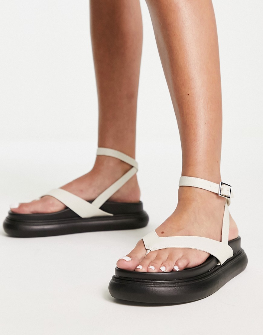 Flat Sandals Ivory Asos Women GOOFASH
