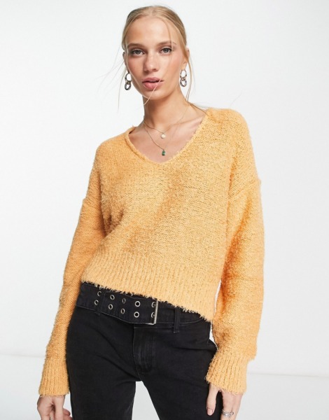 Free People - Womens Yellow Sweater from Asos GOOFASH