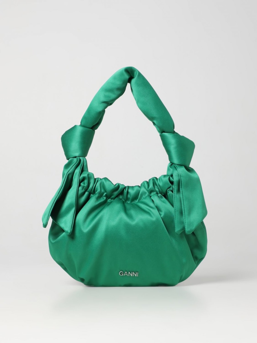 Ganni Womens Green Shoulder Bag from Giglio GOOFASH