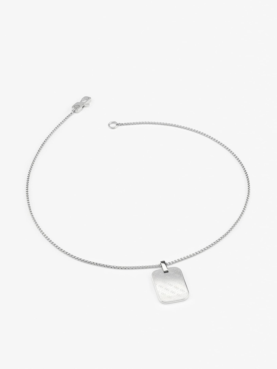 Gent Necklace Silver - Guess GOOFASH