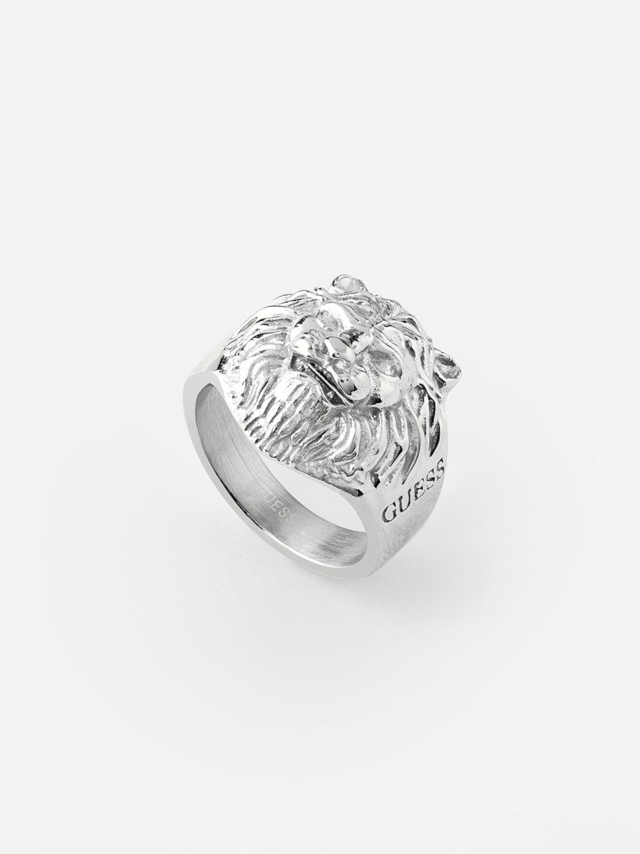 Gent Ring in Silver Guess GOOFASH