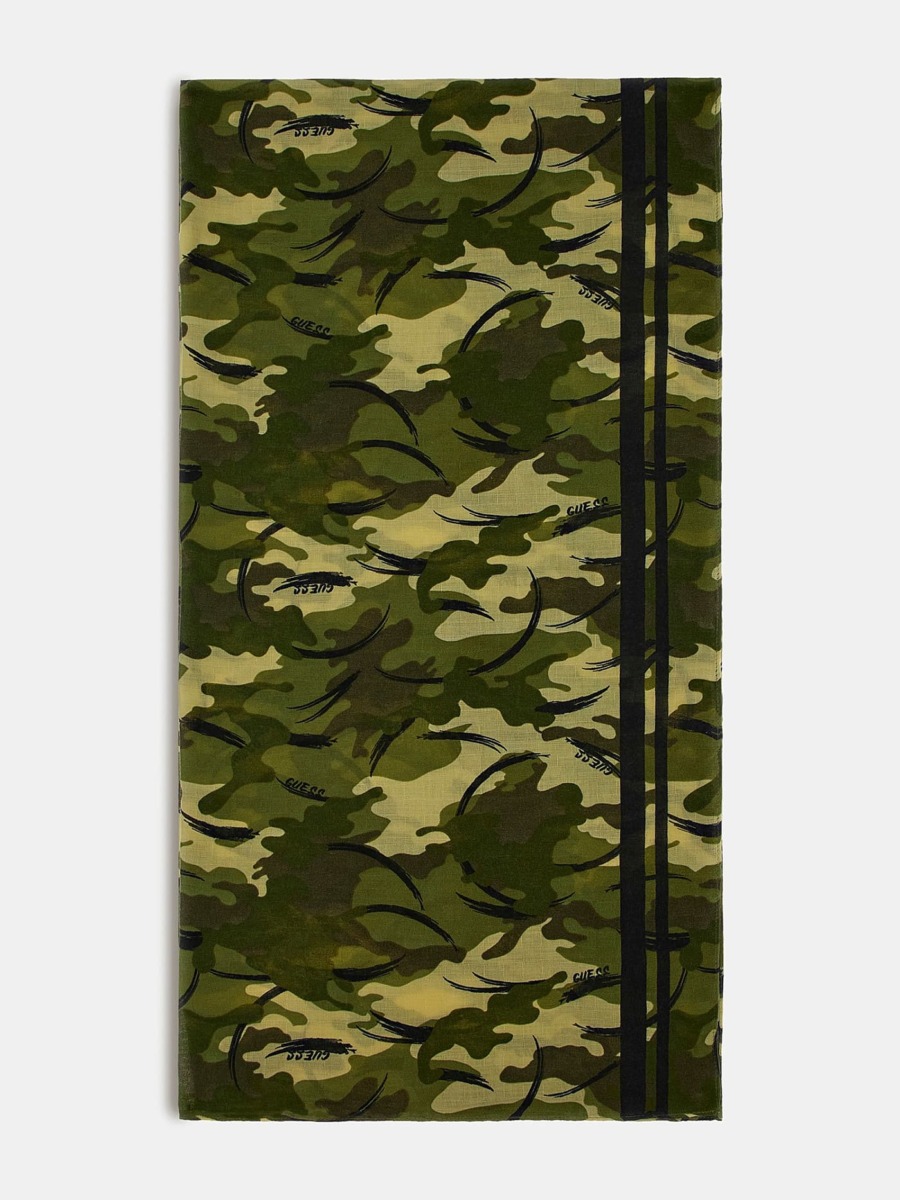 Gent Scarf in Green Guess GOOFASH