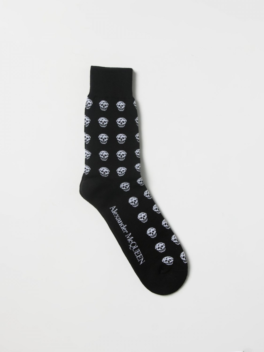 Gent Socks in Black Giglio - Alexander Mcqueen GOOFASH