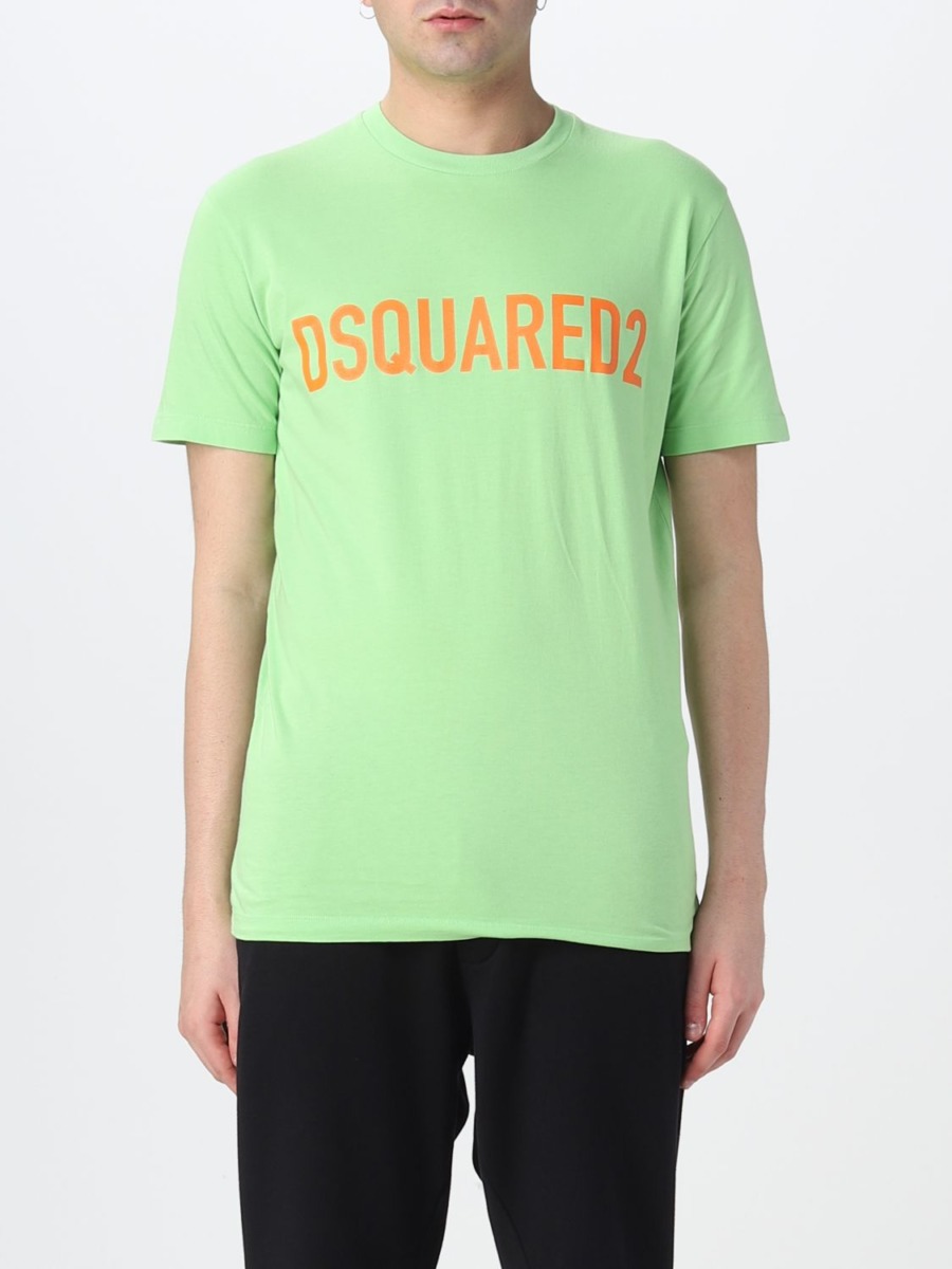 Gent T-Shirt Green - Dsquared2 - Giglio GOOFASH