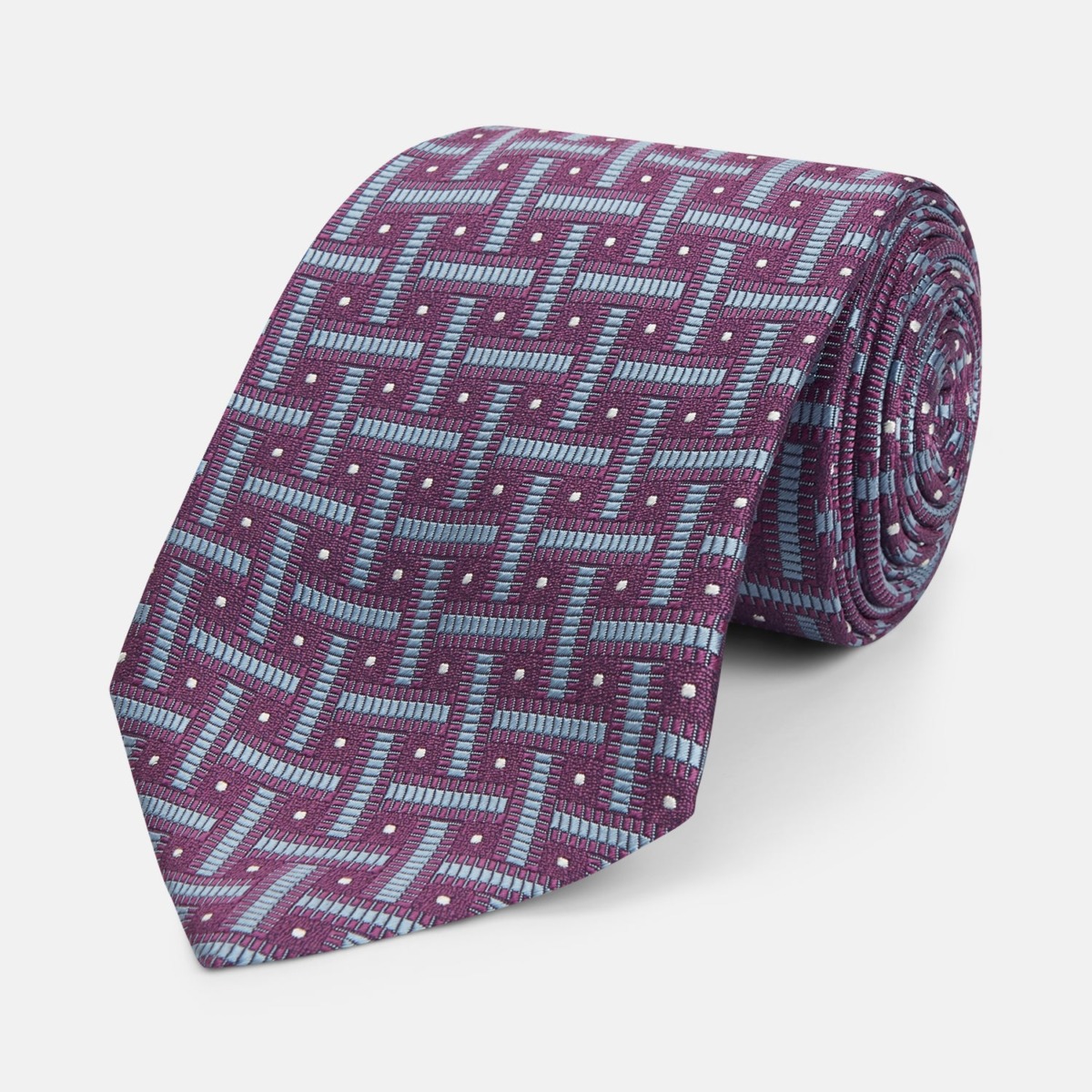 Gents Tie Purple by Turnbull And Asser GOOFASH