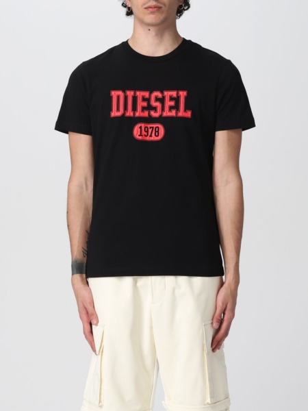 Giglio Black Men's T-Shirt Diesel GOOFASH