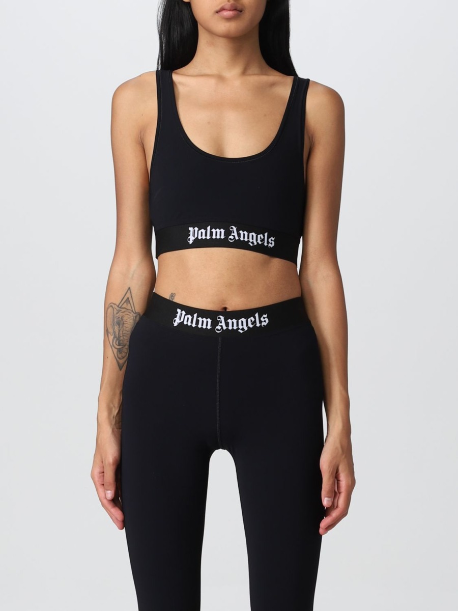 Giglio Black Top for Woman by Palm Angels GOOFASH