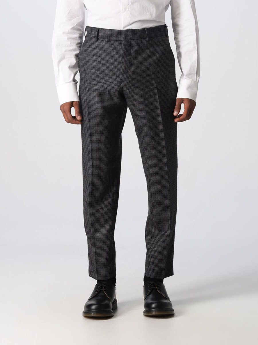 Giglio Gent Trousers Grey by Pt Torino GOOFASH