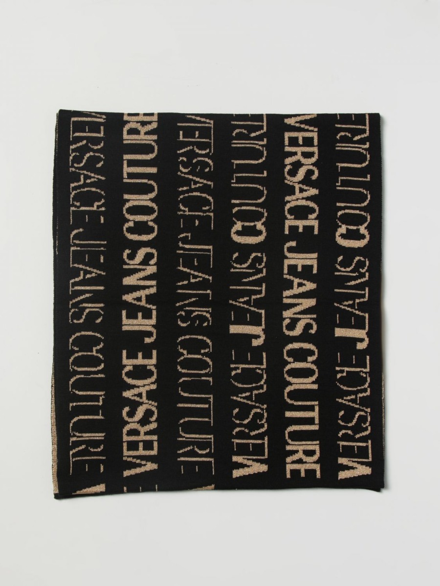 Giglio - Gents Scarf in Black from Versace GOOFASH