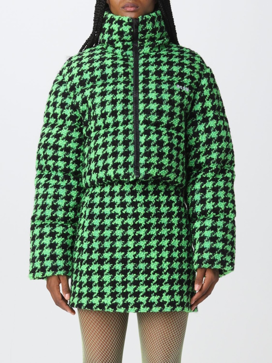 Giglio Green Jacket for Woman from Msgm GOOFASH