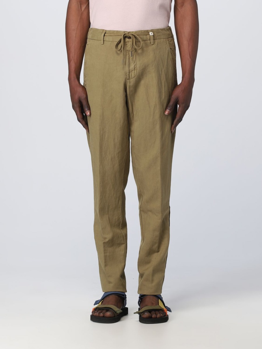 Giglio Green Trousers by Myths GOOFASH