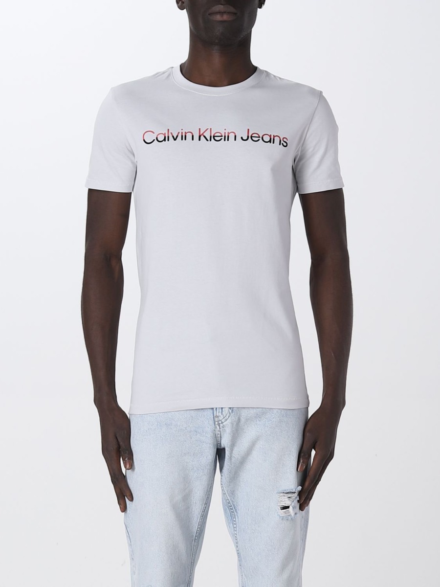 Giglio - Grey Gents T-Shirt Calvin Klein GOOFASH