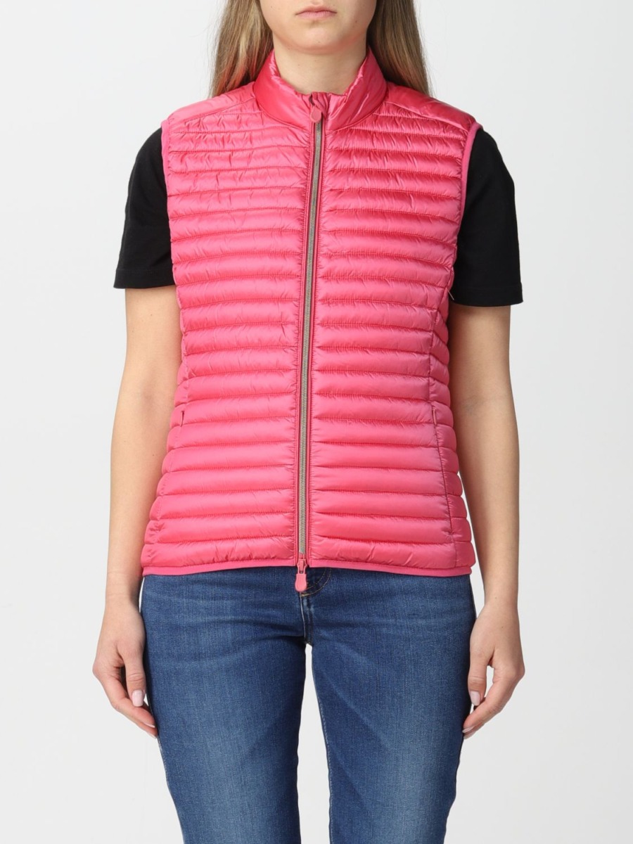 Giglio - Ladies Pink Waistcoat by Save The Duck GOOFASH
